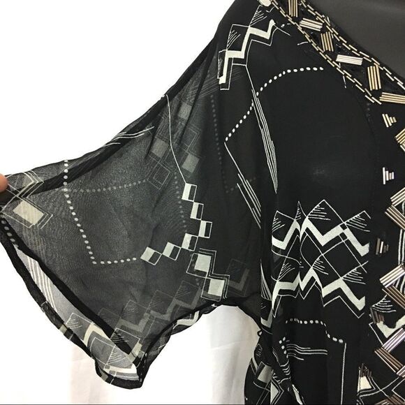 A pea in the Pod embellished tunic sheer blouse s - Picture 3 of 5